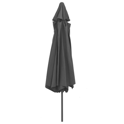 Sombrilla De Jardín Con Palo De Metal Antracita 390 Cm_2