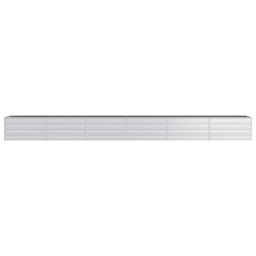 Arriate De Acero Galvanizado Plateado 480x80x45 Cm_3