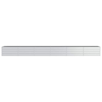 Arriate De Acero Galvanizado Plateado 480x80x45 Cm_3