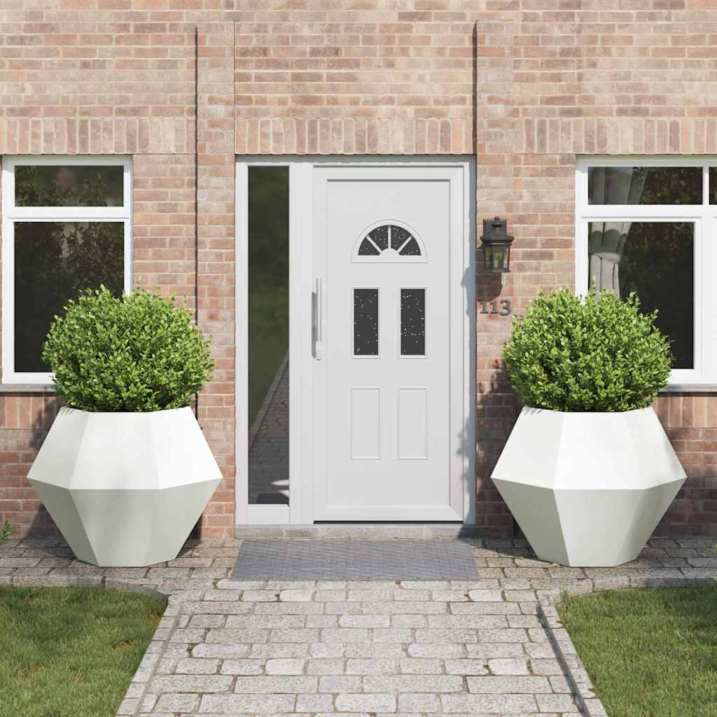 Jardinera 2 Pcs 100 X 100 X 80 Cm Acero_1
