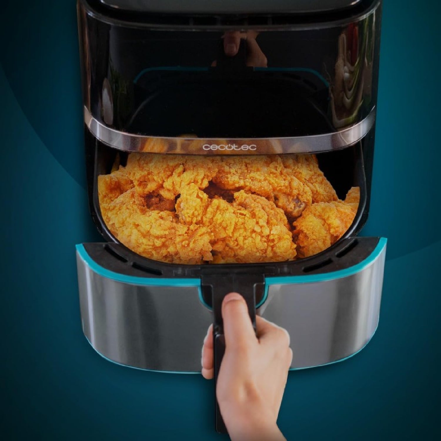Freidora Sin Aceite Inteligente 5,5 L De Aire Caliente Con Accesorios Cecofry Full Inox 5500 Connected Pack, 1700 W, Control App Y Táctil, Termostat_3
