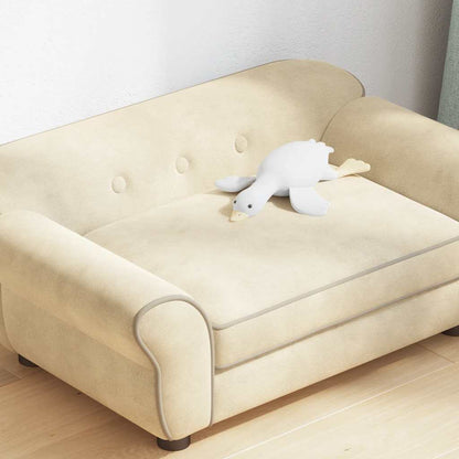 Vidaxl Sofá Para Perros Felpa Color Crema 72x45x30 Cm_3