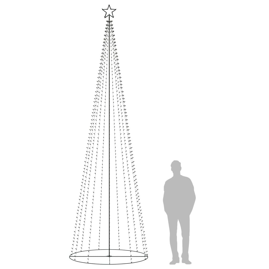Vidaxl Árbol De Navidad Cónico 752 Leds De Colores 160x500 Cm_2