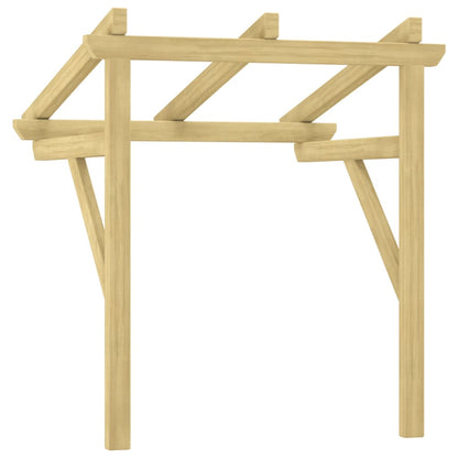 Marquesina Para Puerta Madera Pino Impregnada 100x100x80 Cm_4