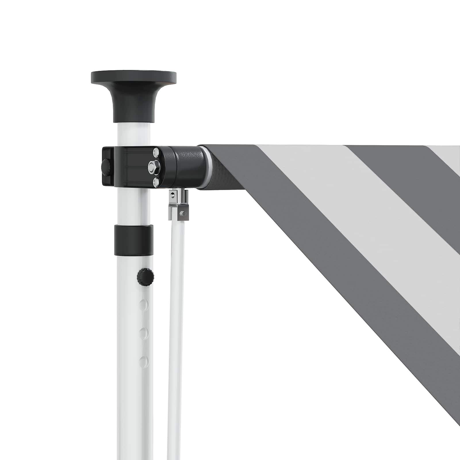 Toldo Retráctil Manual Antracita Y Blanco 400 Cm_4