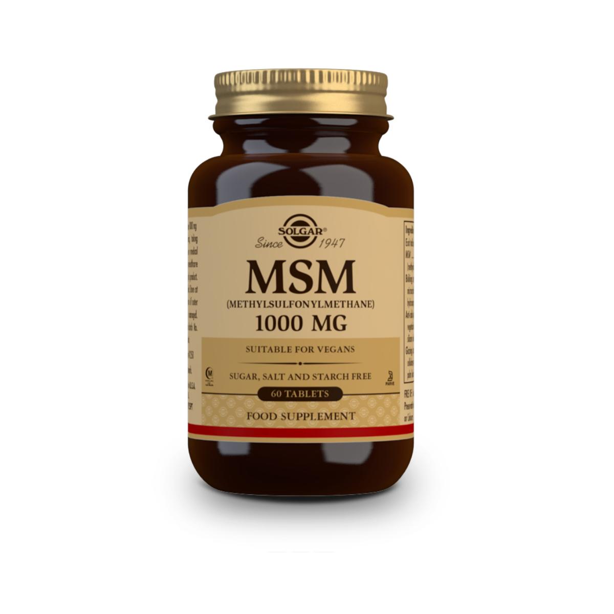 MSM (Metilsulonilmetano), 60 comprimidos de 1000mg