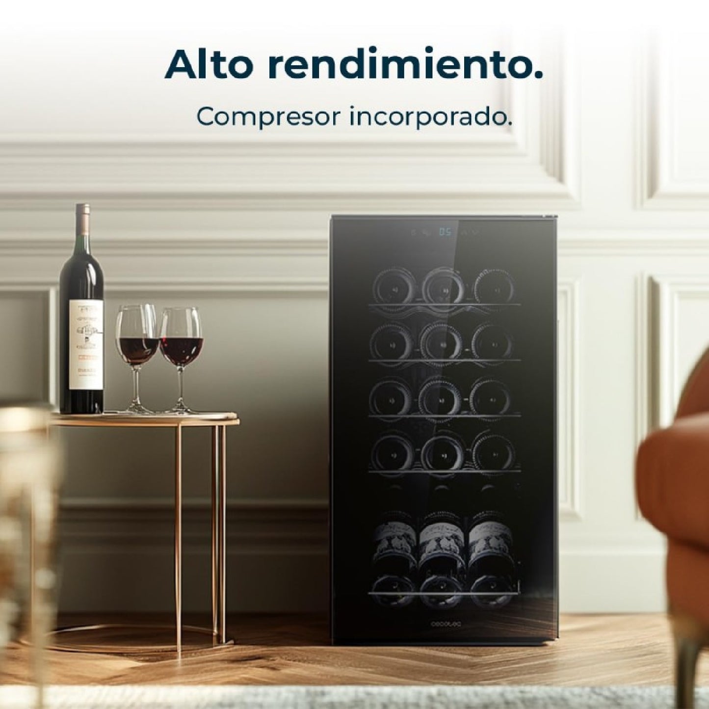 Cecotec Vinoteca Bolero Grandsommelier 1550 Black Compressor_2