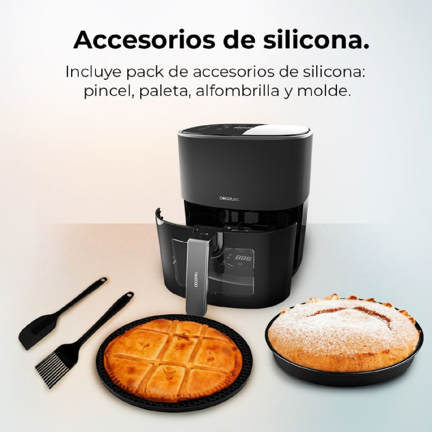 Freidora De Aire Sin Aceite De 6'5l Cecofry Fantastik Window 6500 Pack Ventana 1700w, Tecnología Perfectcook, 12 Modos De Cocinado, Táctil, Regulabl_2