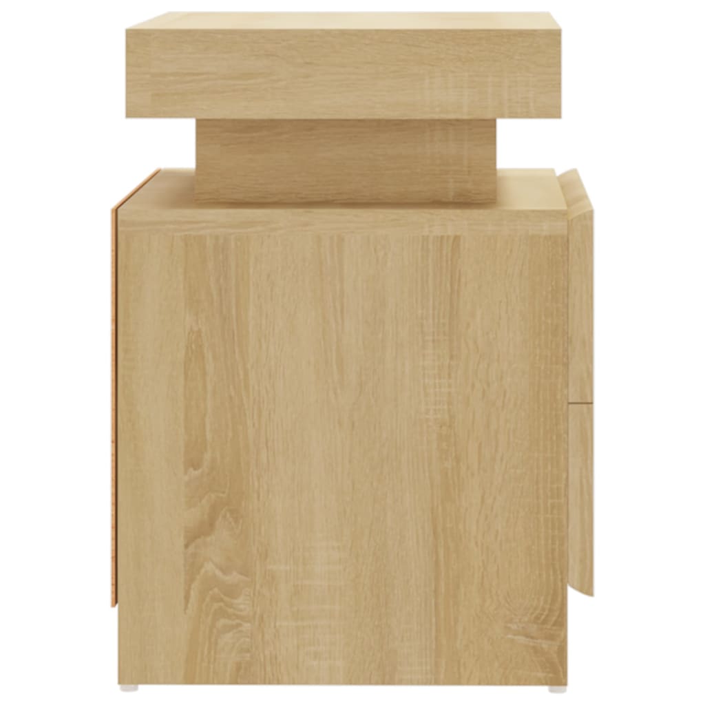 Mesita De Noche Madera De Ingeniería Roble Sonoma 45x35x52 Cm_3