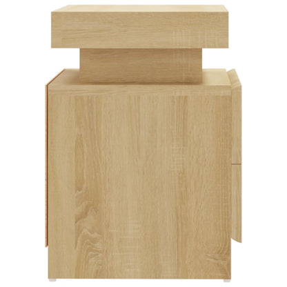 Mesita De Noche Madera De Ingeniería Roble Sonoma 45x35x52 Cm_3