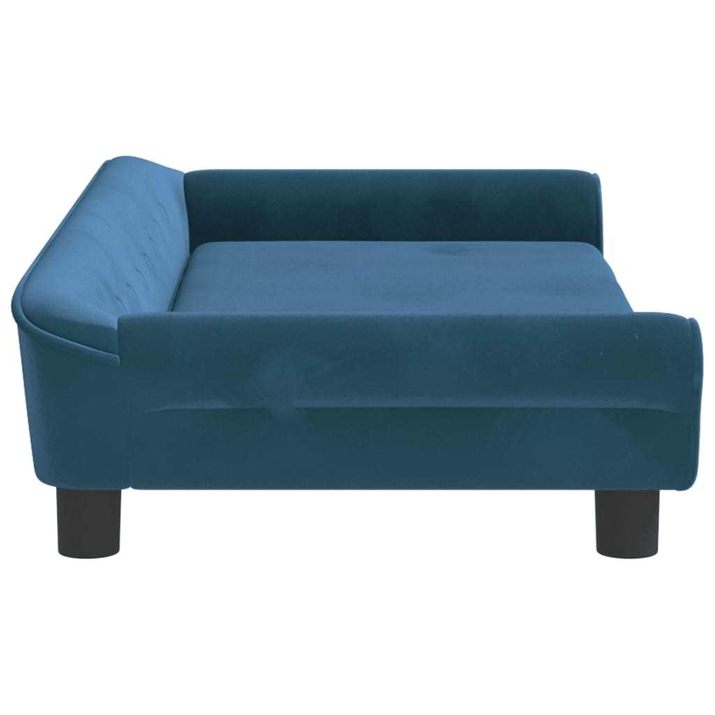 Cama Para Perros De Terciopelo Azul 100x50x21 Cm / Vetonek_1