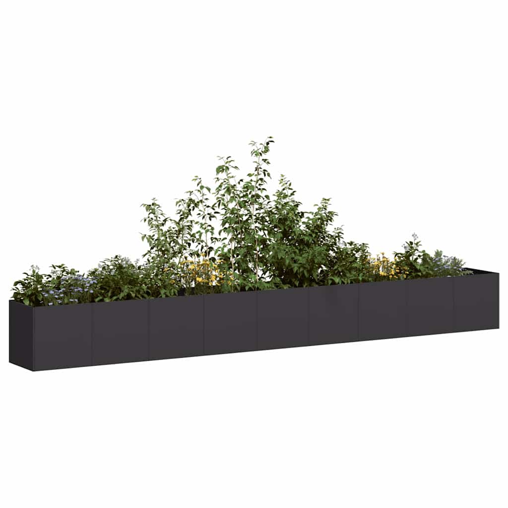Jardinera De Acero Laminado En Frío Negro 360x40x40 Cm_1