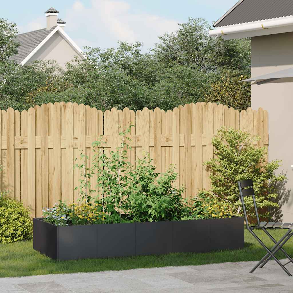 Jardinera De Acero Laminado En Frío Negro 200x80x40 Cm_2