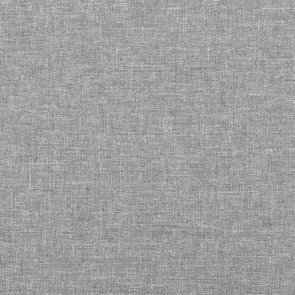 Estructura De Cama Con Cabecero De Tela Gris Claro 200x200 Cm / Vetonek_4
