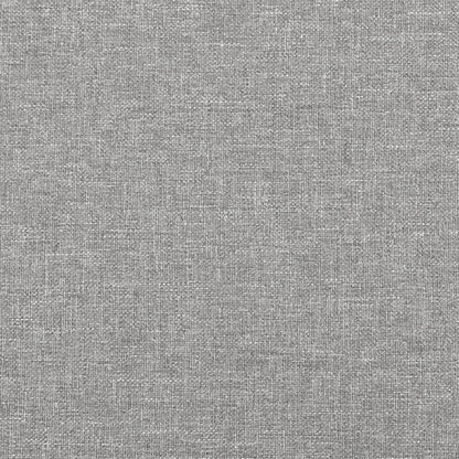 Estructura De Cama Con Cabecero De Tela Gris Claro 200x200 Cm / Vetonek_4