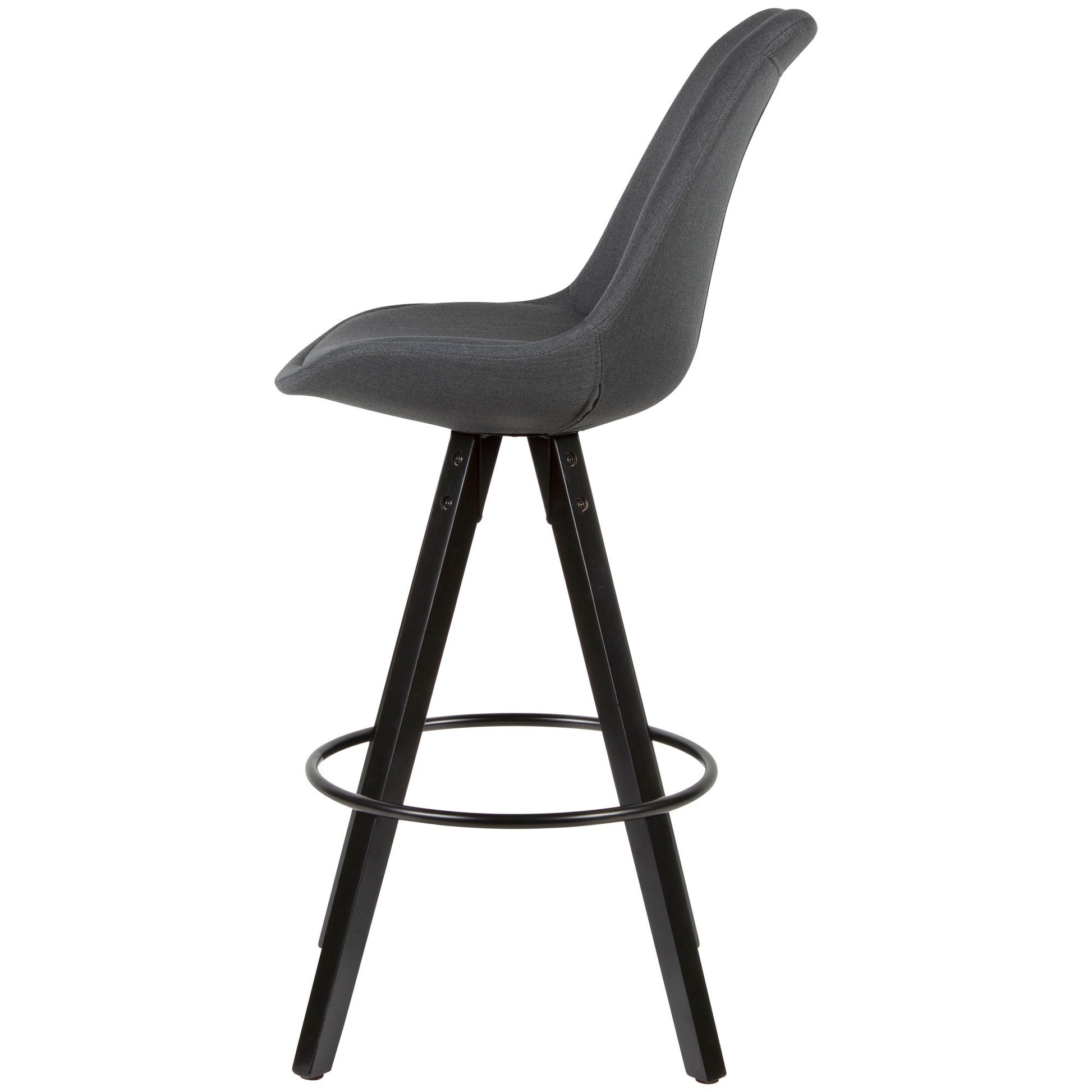Juego De 2 Taburetes De Bar Antracita / Negro_4