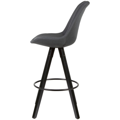 Juego De 2 Taburetes De Bar Antracita / Negro_4