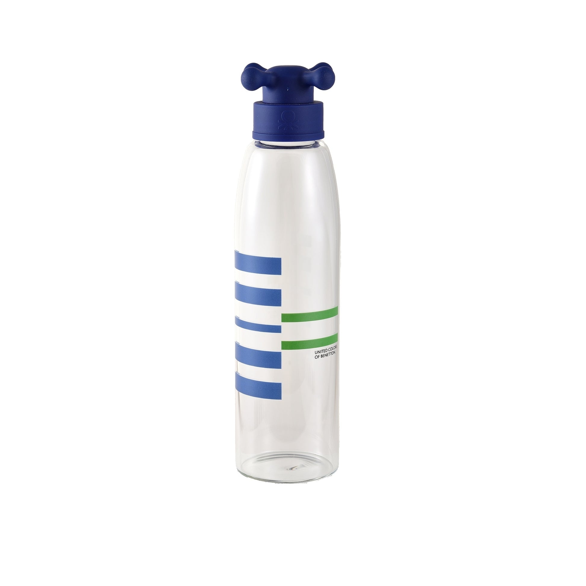 Botella De Agua 500ml Borosilicato Funda Azul Y Tapa De Grifo Rainbow Be_2
