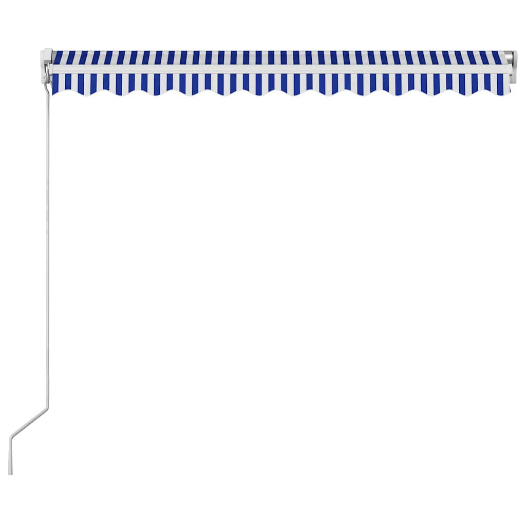 Vidaxl Toldo Manual Retráctil Azul Y Blanco 300x250 Cm_4