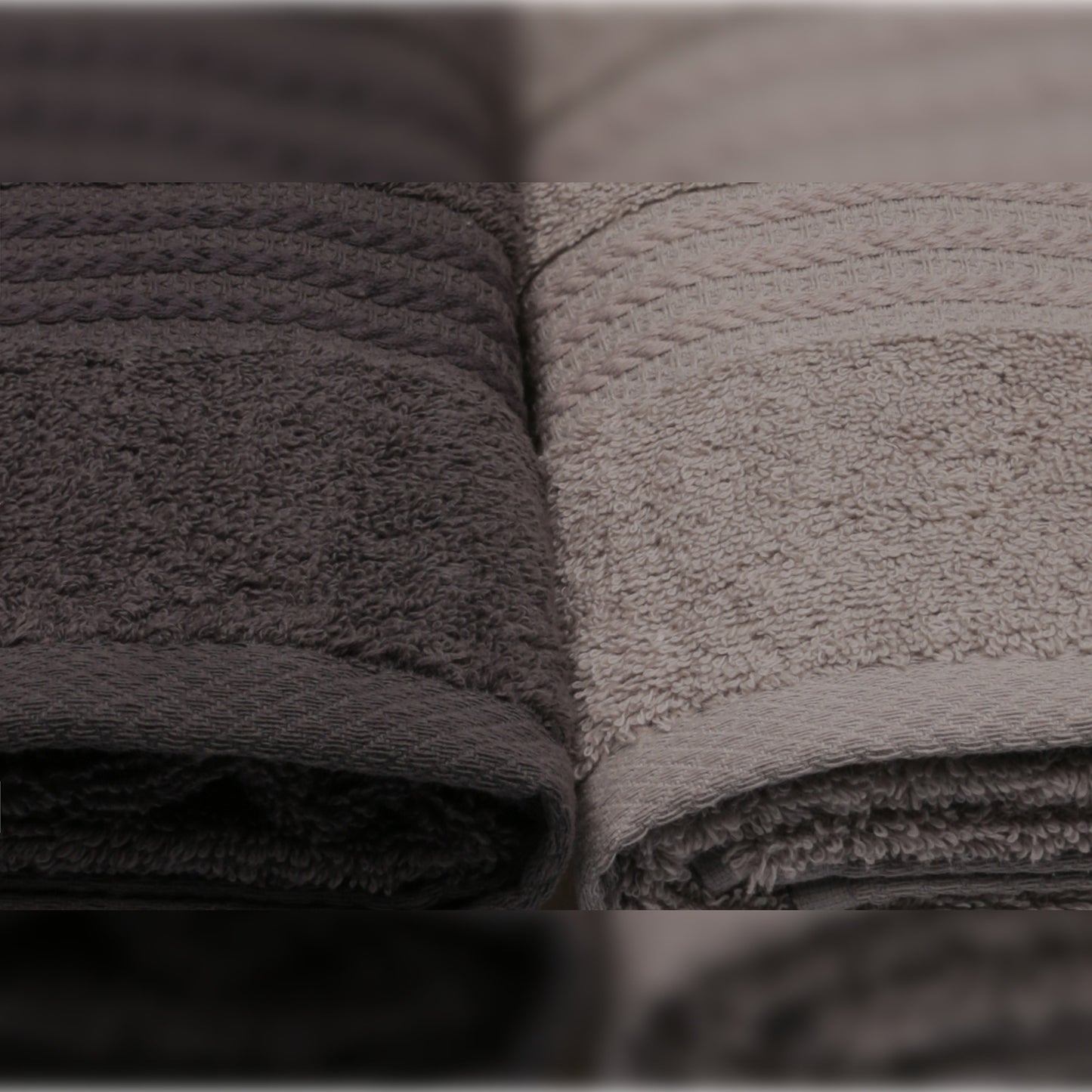 Juego De Toallas De Mano (4 Piezas) Blanco, Gris, Gris Oscuro Y Negro_2