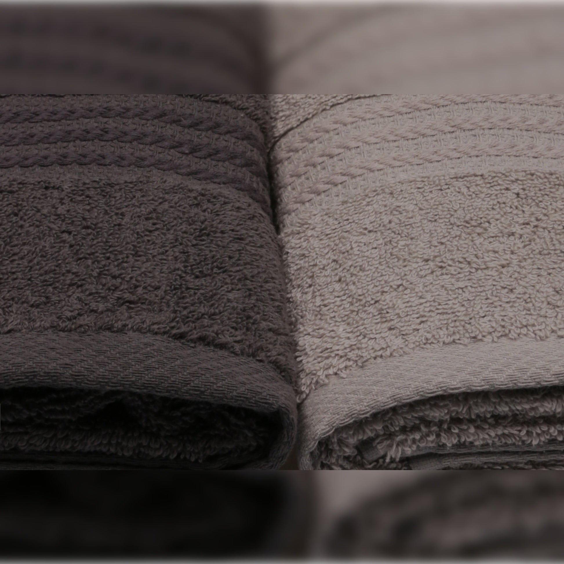 Juego De Toallas De Mano (4 Piezas) Blanco, Gris, Gris Oscuro Y Negro_2