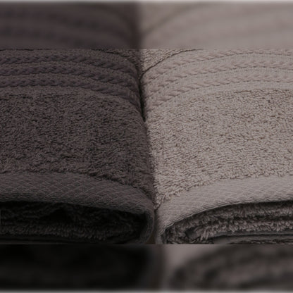 Juego De Toallas De Mano (4 Piezas) Blanco, Gris, Gris Oscuro Y Negro_2