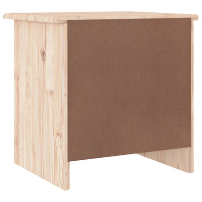 Mesita De Noche Alta Madera Maciza De Pino 41x35x41 Cm_4