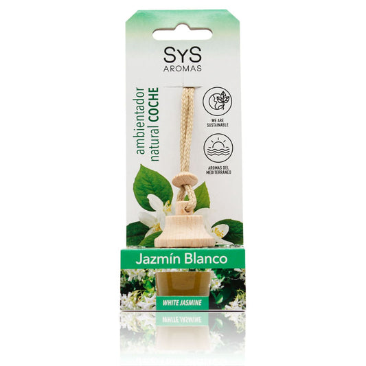 Ambientador Coche Jazmín Blanco SYS Aromas Style 7 ml | Aroma Floral y Dulce | Suave y Elegante_0