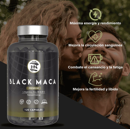 Maca Negra Andina Peruana Con L Arginina, 120 Capsulas, Para Máxima Energía Y Rendimiento Con Vitaminas B6/b12_1