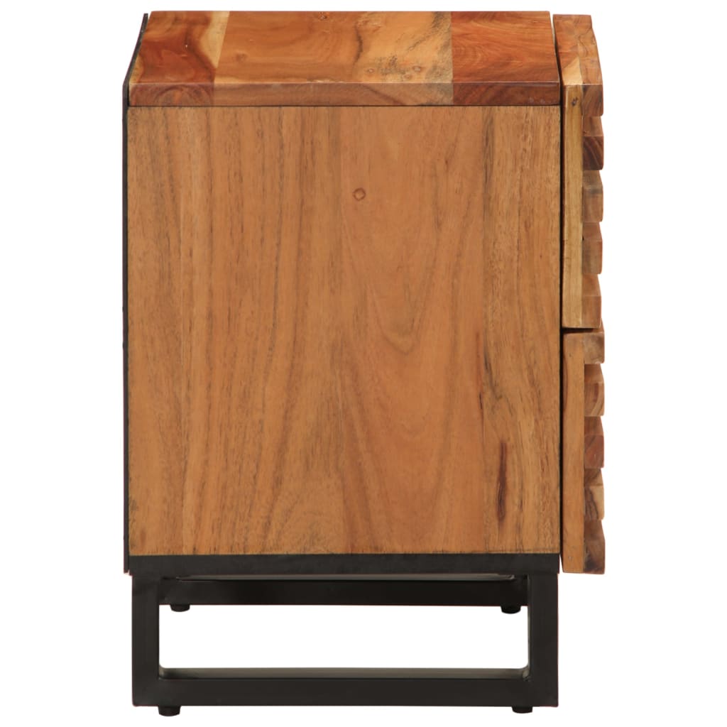 Mesitas De Noche 2 Uds Madera Maciza De Acacia 40x34x46 Cm_3