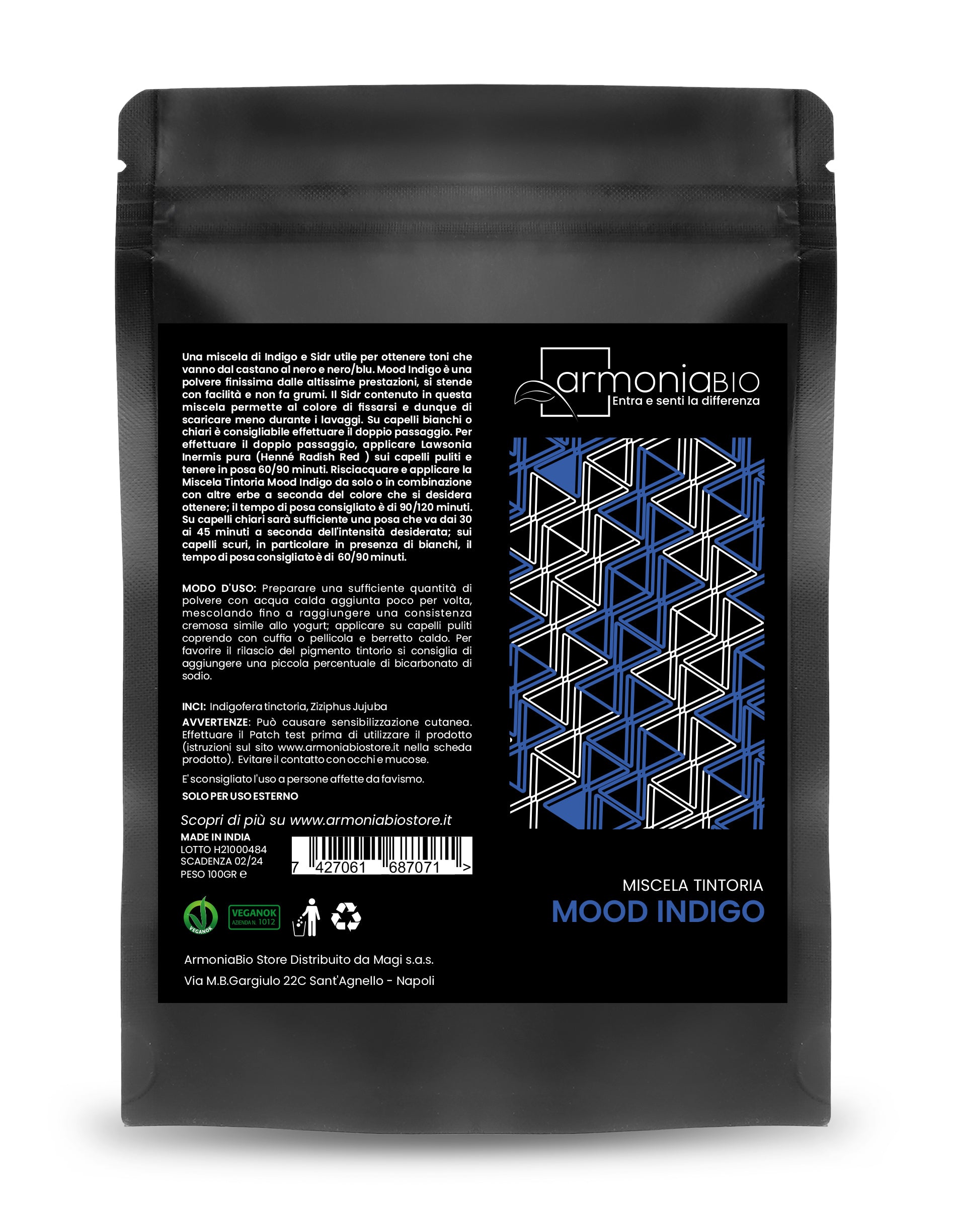 Henna Negro Mood Indigo Armoniabio 100g_1