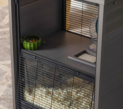 Jaula Para Hámster De 2 Pisos - Casa Para Roedores Multinivel - Mueble Decorativo - 55,2x42,7x72,5cm_2