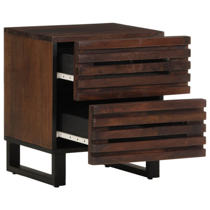 Mesitas De Noche 2 Uds Madera Maciza De Mango 40x34x46 Cm_1