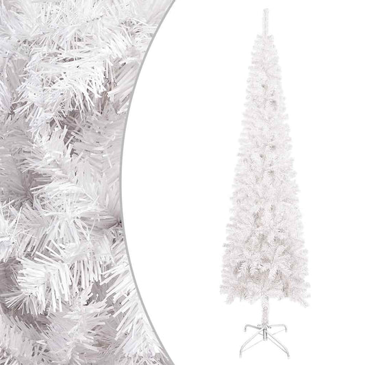 Vidaxl Árbol De Navidad Delgado Blanco 180 Cm_0