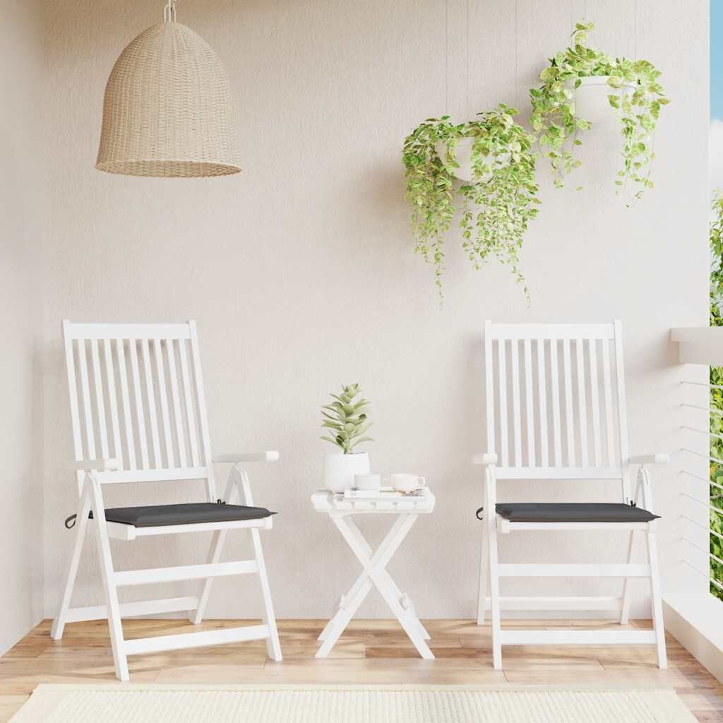 Vidaxl Cojines Silla De Jardín 2 Uds Tela Oxford Antracita 50x50x4 Cm_1