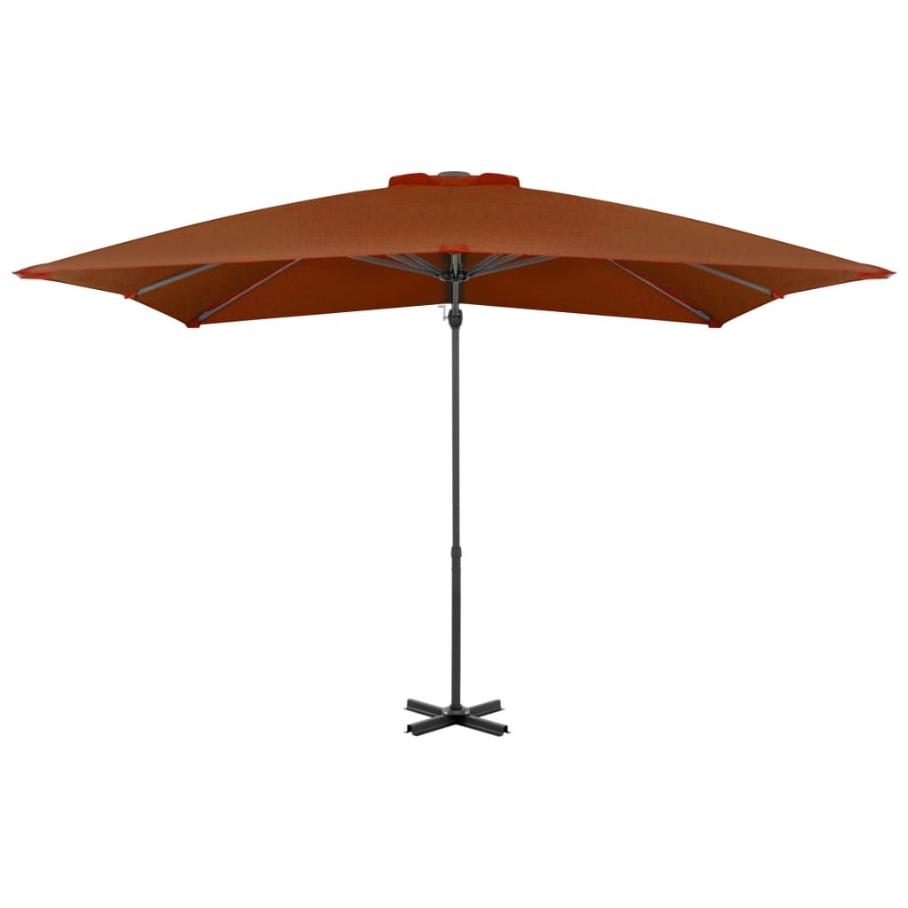 Vidaxl Sombrilla Jardín Voladiza Palo De Aluminio Terracota 250x250 Cm_1