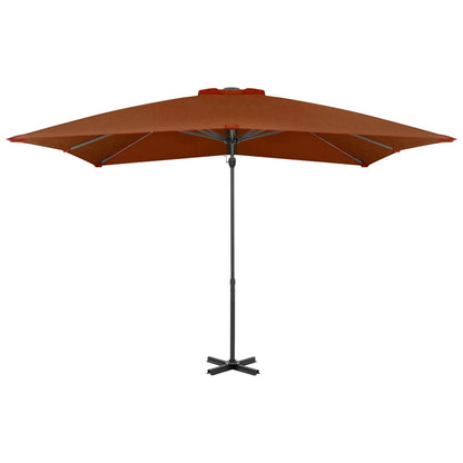 Vidaxl Sombrilla Jardín Voladiza Palo De Aluminio Terracota 250x250 Cm_1