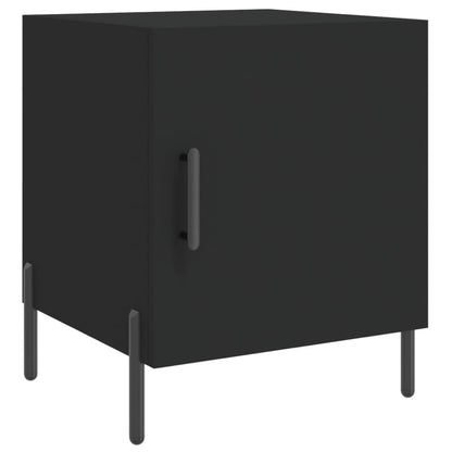 Mesitas De Noche 2 Uds Madera De Ingeniería Negro 40x40x50 Cm_3