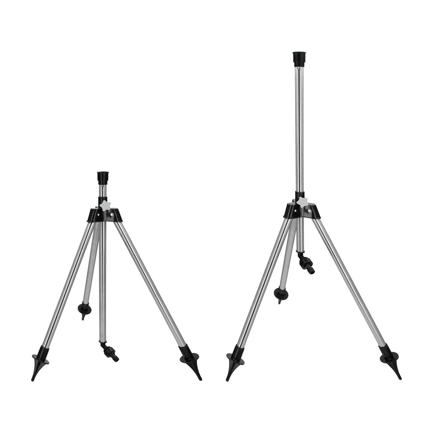 Tripode Para Aspersores Altura Regulable 55/90 Cm. Tomas Agua 1/2. Acero Cromado. Tripode Aspersores Jardineria_2
