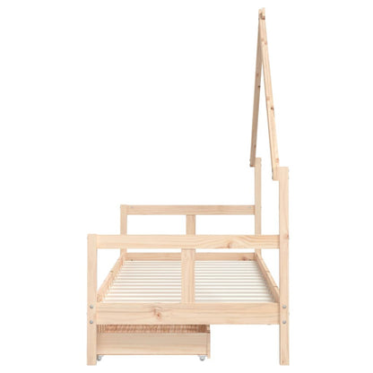 Vidaxl Estructura De Cama Para Niños Con Cajones Madera Pino 80x200 Cm_5