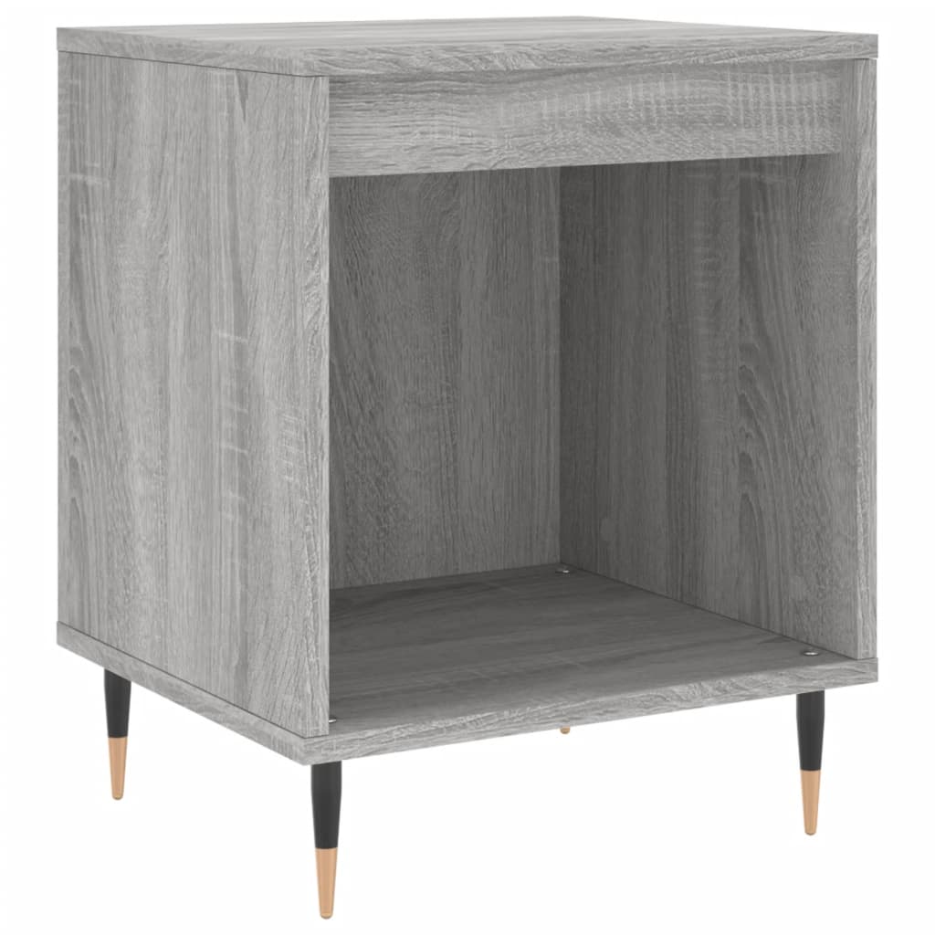 Mesita De Noche 2 Uds Madera Ingeniería Gris Sonoma 40x35x50 Cm_2