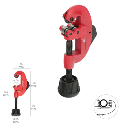 Cortador De Tubos  De Ø 3 A 30 Mm. Cuerpo Realizado En Aluminio Y Rodel En Acero Templado._3