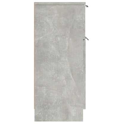 Aparador De Madera Contrachapada Gris Hormigón 30x30x70 Cm / Vetonek_4