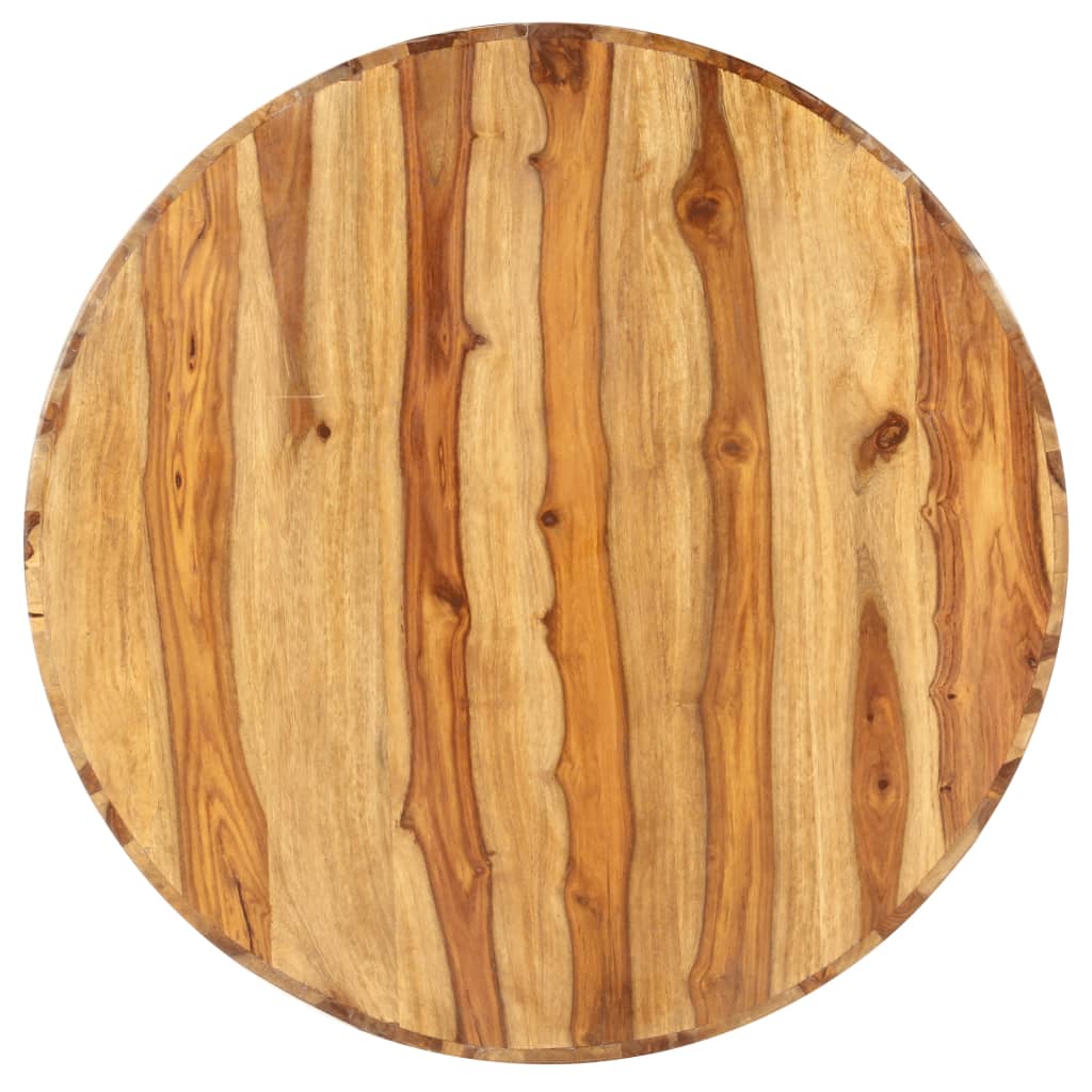 Mesa De Centro Redonda Madera Maciza De Sheesham 65x30 Cm_3