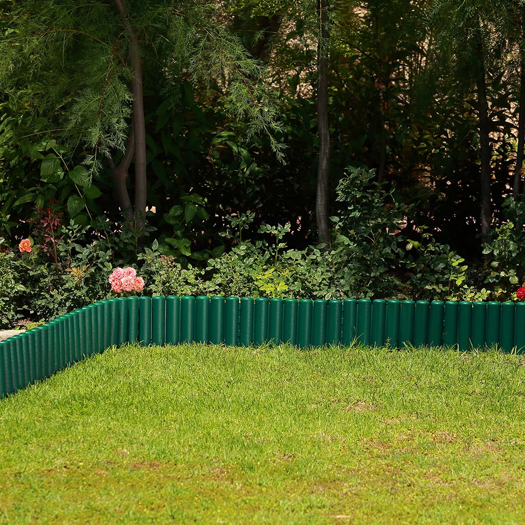Pack De 5 Bordos Tronco Clickborder Lop Verde - Ideal Para Jardines 0,4x0,2 M / Multicolor_2
