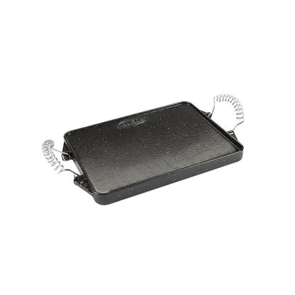 Plancha Hierro Fundido Esmaltada Rectangular 21 X 27 Cm.
