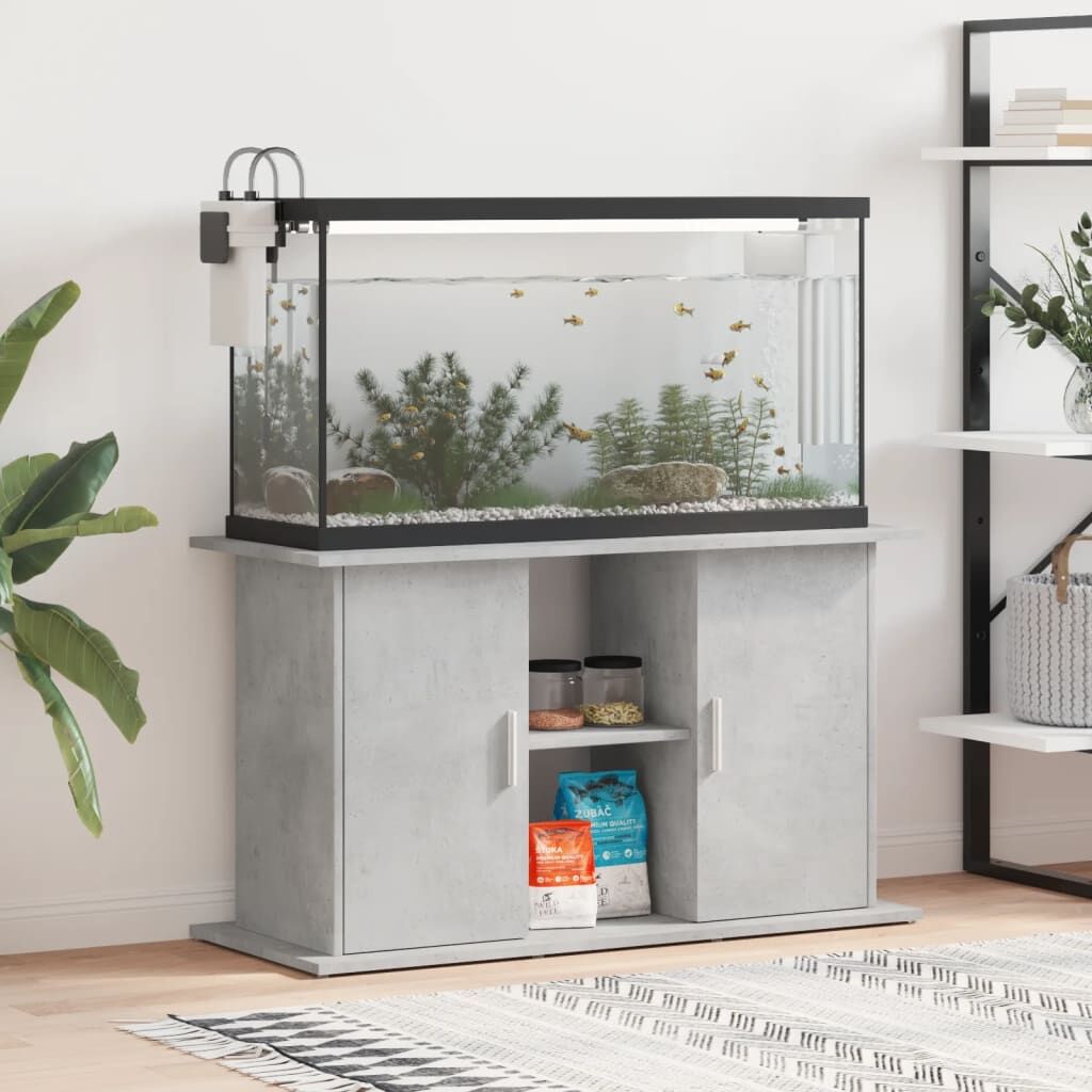 Vidaxl Soporte Para Acuario De Hormigón Gris 101x41x58 Cm De Madera Sintética_1