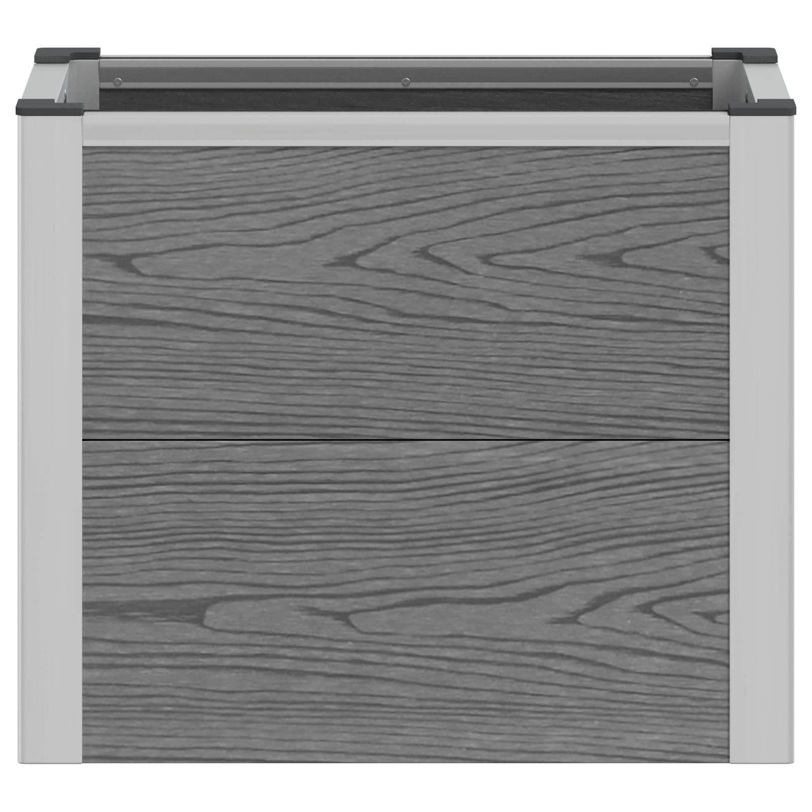 Arriate Elevado Gris 50 X 30 X 42 Cm Wpc Y Aluminio_3