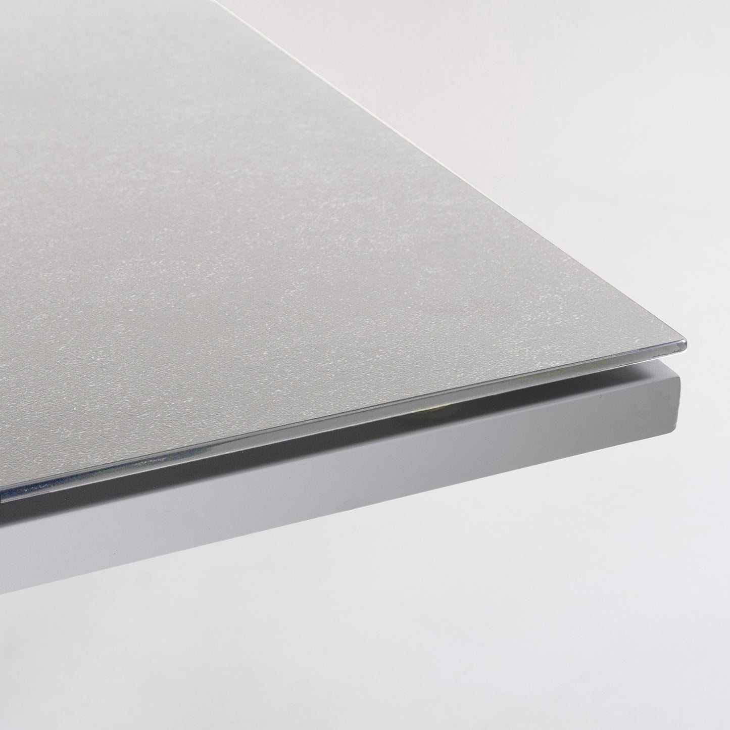 Mesa Auxiliar Cristal Templado, Patas En X, Aluminio Y Cristal, Color Blanco, 140x80cmx65cm_5