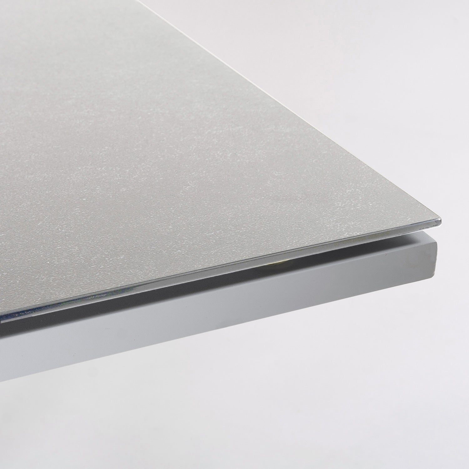 Mesa Auxiliar Cristal Templado, Patas En X, Aluminio Y Cristal, Color Blanco, 140x80cmx65cm_5